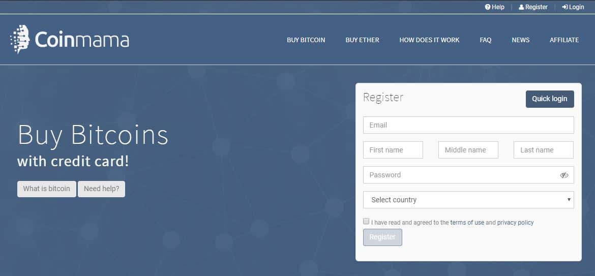 Coinmama Register Account