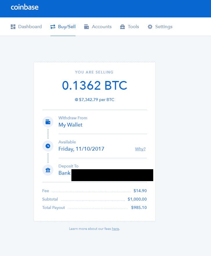 Coinbase Cash Out