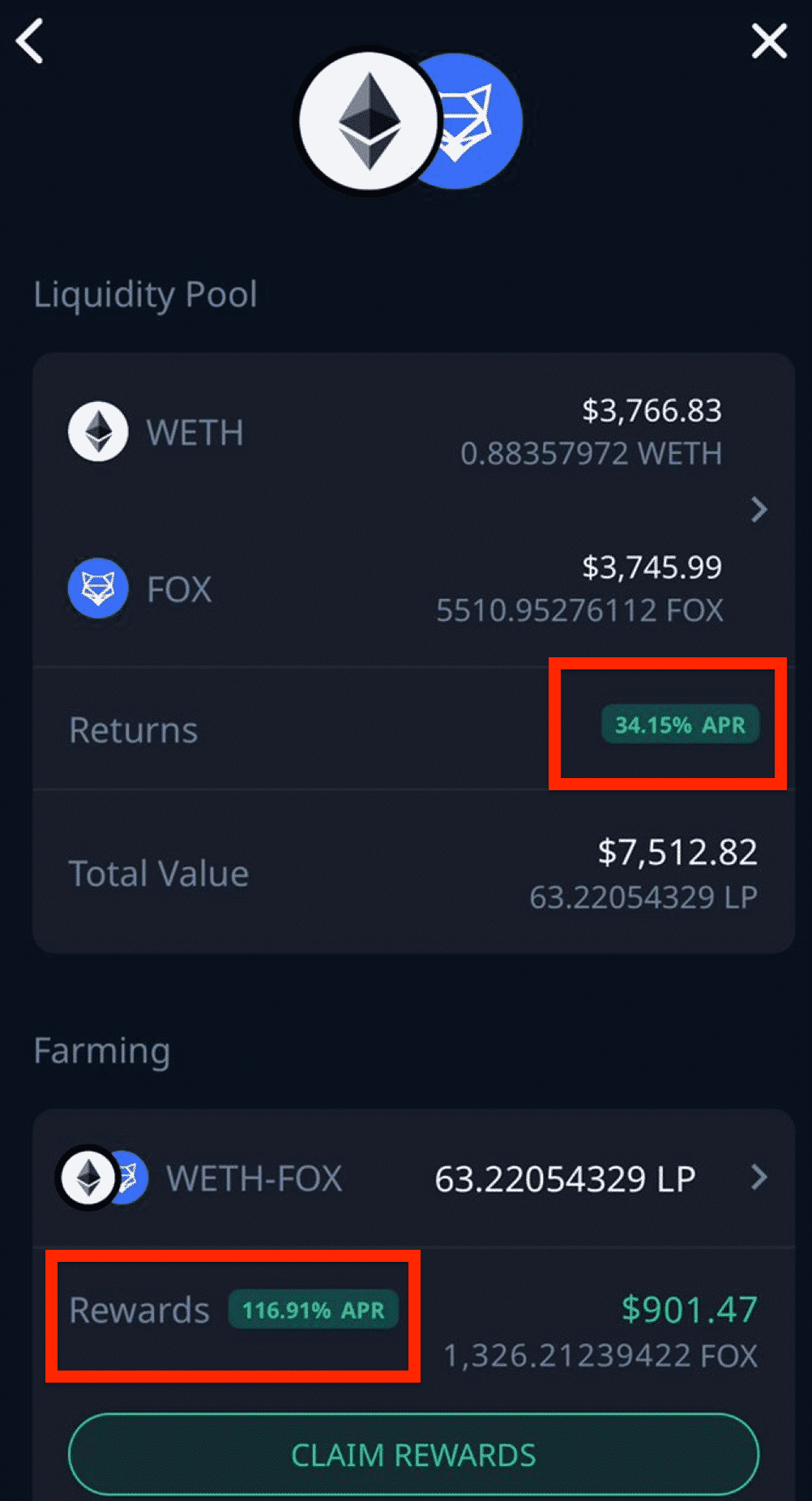 liquidity pool on shapeshift