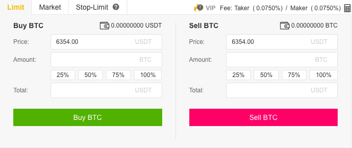 Binance Exchange Basic Trading Options
