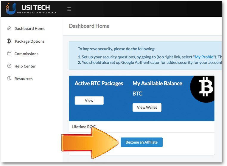screenshot from the USI Tech Freshdesk page
